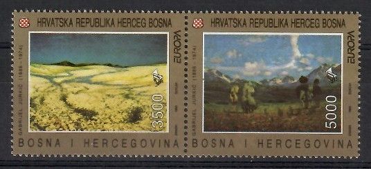 Znaczek Mostar 1993 Mi 7-8 Czyste **