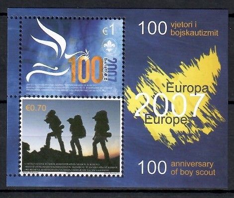 Znaczek Kosowo 2007 Mi bl 6 Czyste **