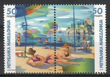 Znaczek Macedonia Północna 2004 Mi 317-318 Czyste **