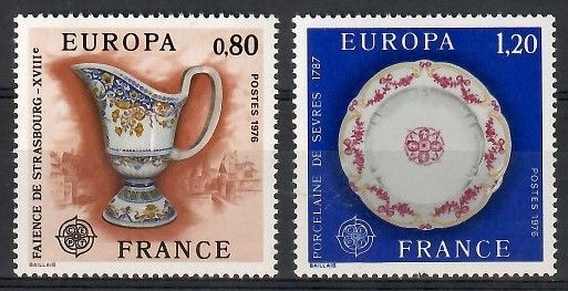 Znaczek Francja 1976 Mi 1961-1962 Czyste **