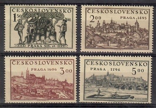 Znaczek Czechosłowacja 1950 Mi 630-633 Czyste **
