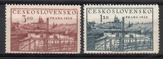 Znaczek Czechosłowacja 1950 Mi 638-639 Czyste **