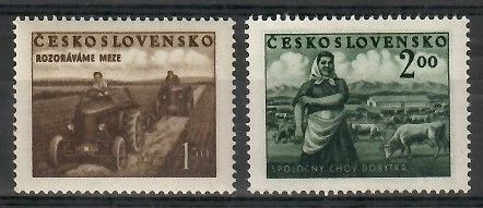 Znaczek Czechosłowacja 1951 Mi 655-656 Czyste **