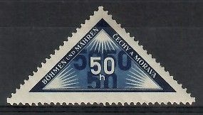 Znaczek Czechy i Morawy 1939 Mi 52 Z podlepką *