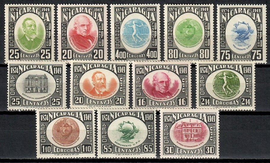 Znaczek Nikaragua 1950 Mi 1010-1021 Czyste **
