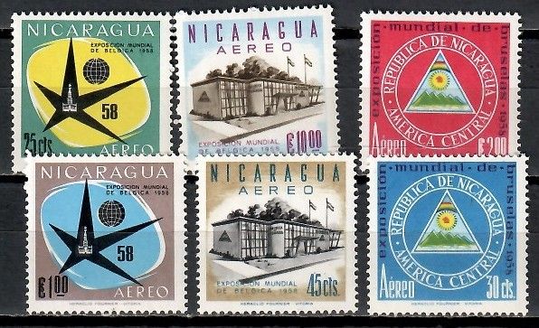Znaczek Nikaragua 1958 Mi 1175-1180 Czyste **