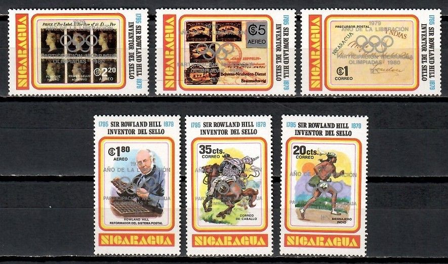 Znaczek Nikaragua 1980 Mi 2085-2090b Czyste **