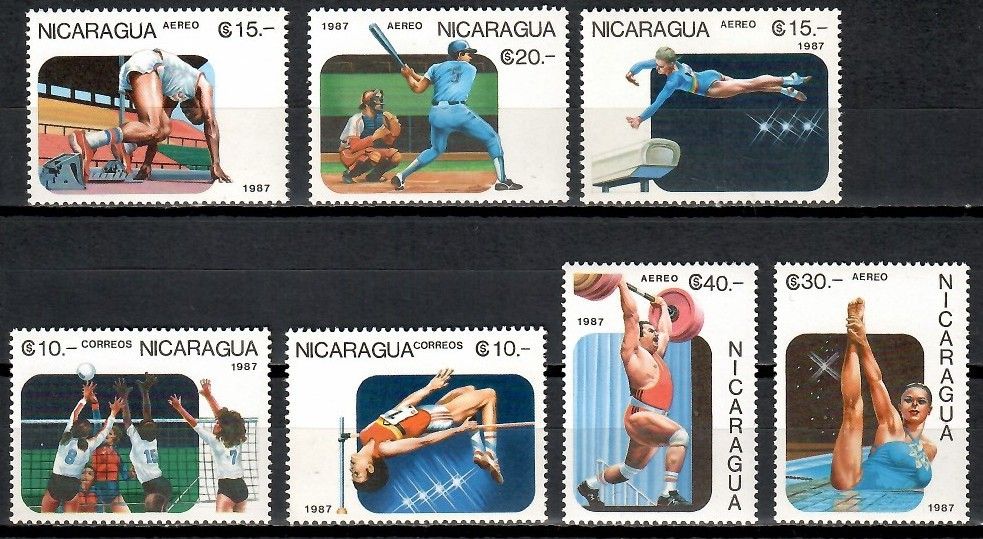Znaczek Nikaragua 1987 Mi 2807-2813 Czyste **