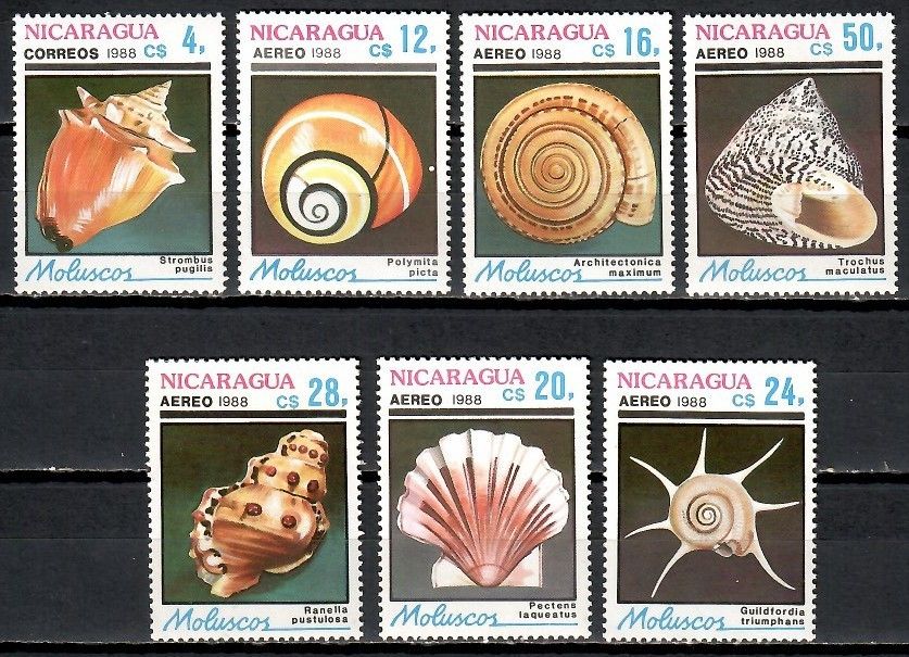 Znaczek Nikaragua 1988 Mi 2887-2893 Czyste **