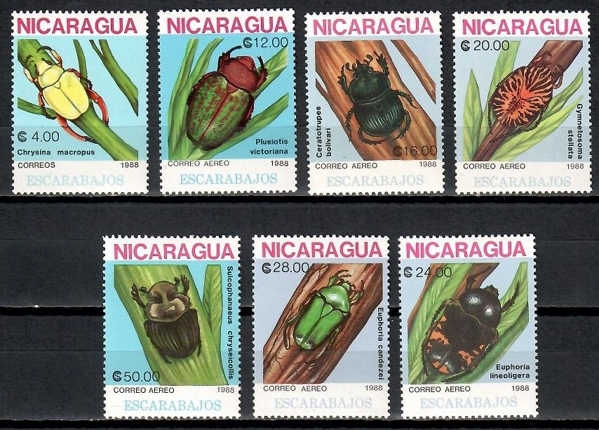 Znaczek Nikaragua 1988 Mi 2894-2900 Czyste **