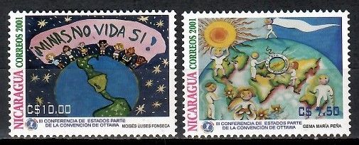 Znaczek Nikaragua 2001 Mi 4277-4278 Czyste **