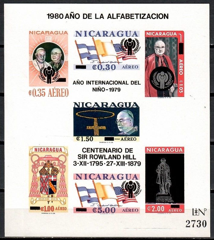 Znaczek Nikaragua 1980 Mi bl 116 Czyste **