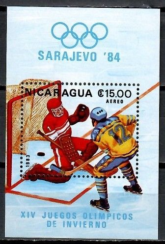 Znaczek Nikaragua 1983 Mi bl 153 Czyste **