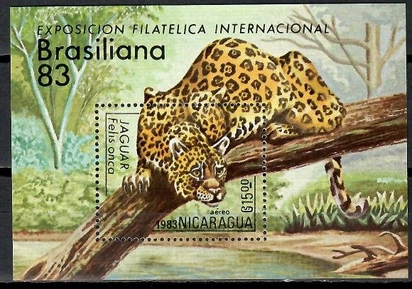 Znaczek Nikaragua 1983 Mi bl 152 Czyste **