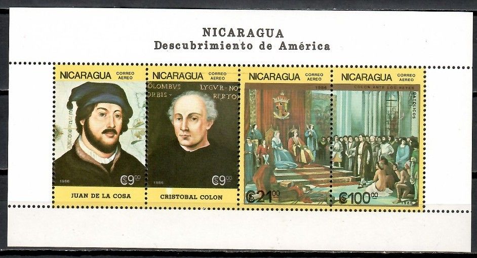 Znaczek Nikaragua 1986 Mi bl 170 Czyste **