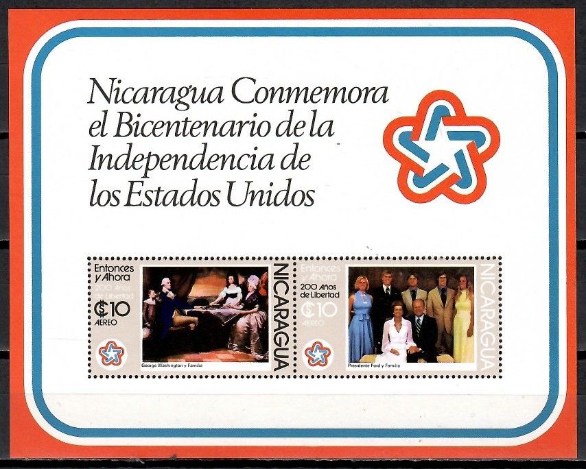 Znaczek Nikaragua 1976 Mi bl 93 Czyste **