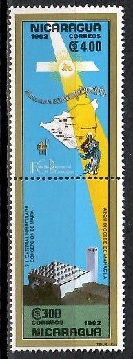 Znaczek Nikaragua 1993 Mi 3191-3192 Czyste **