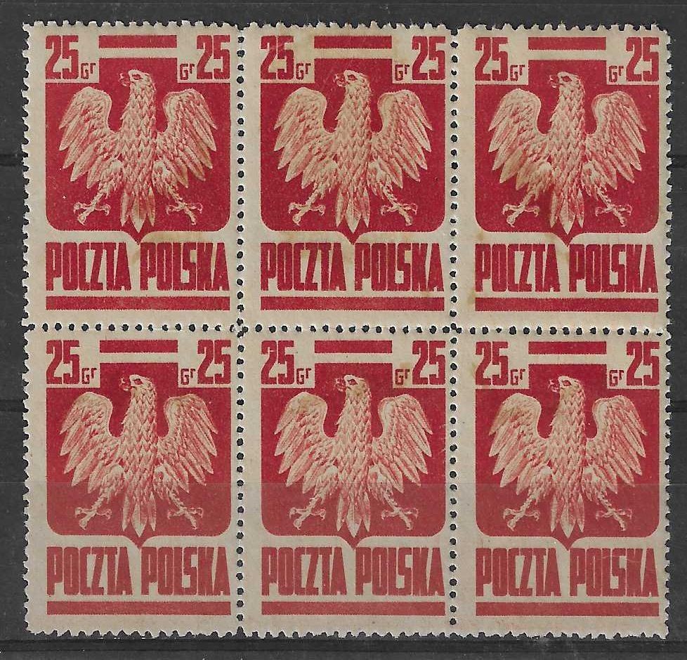 Znaczek Polska 1944 Mi 383 Fi 342 Czyste **