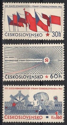 Znaczek Czechosłowacja 1966 Mi 1626-1628 Czyste **