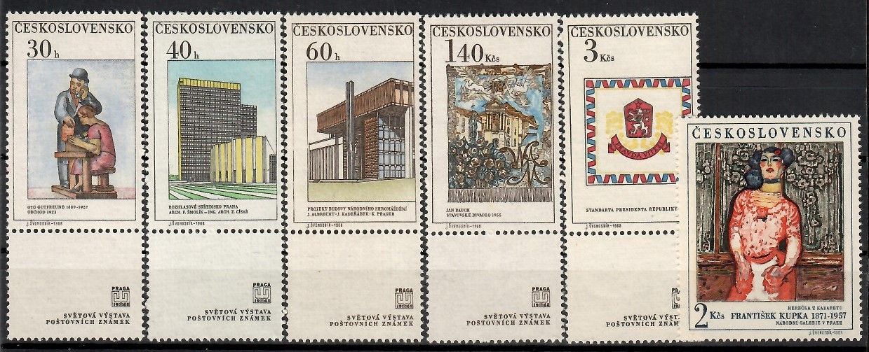 Znaczek Czechosłowacja 1968 Mi zf 1792-1797 Czyste **