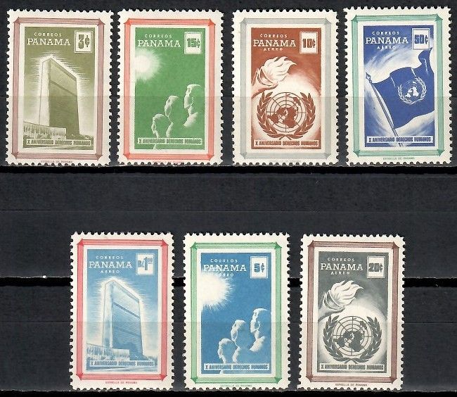 Znaczek Panama 1959 Mi 541-547 Czyste **