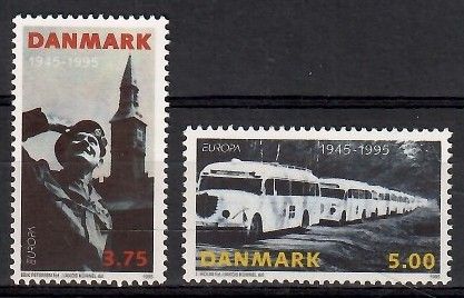 Znaczek Dania 1995 Mi 1100-1101 Czyste **
