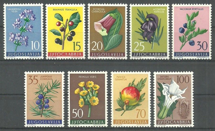Znaczek Jugosławia 1959 Mi 882-890 Czyste **