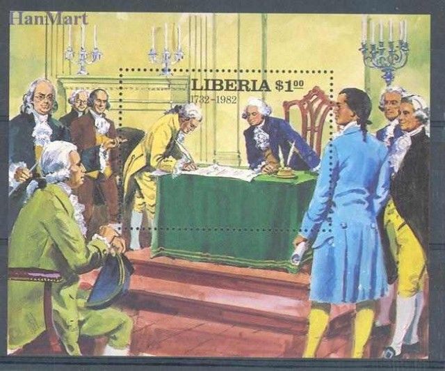 Znaczek Liberia 1982 Mi bl 100 Czyste **