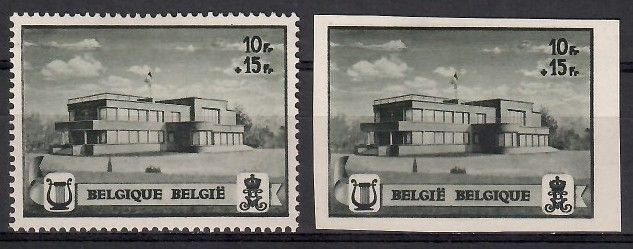 Znaczek Belgia 1940 Mi 529A+B Z podlepką *