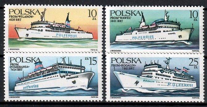 Znaczek Polska 1986 Mi 3029-3032 Czyste **