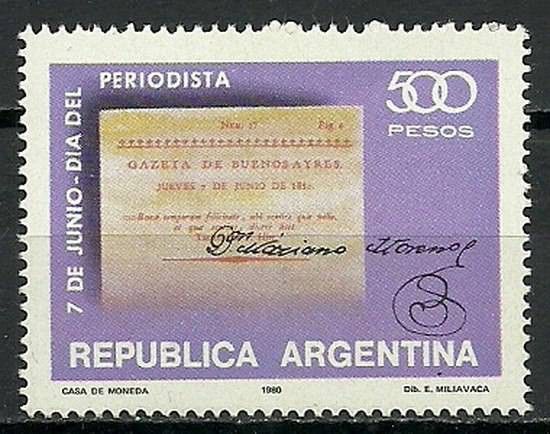 Znaczek Argentyna 1980 Mi 1441 Czyste **