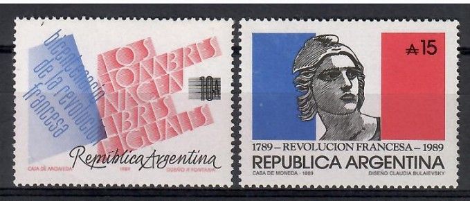 Znaczek Argentyna 1989 Mi 1977-1978 Czyste **