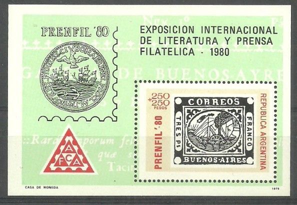 Znaczek Argentyna 1979 Mi bl 22 Czyste **