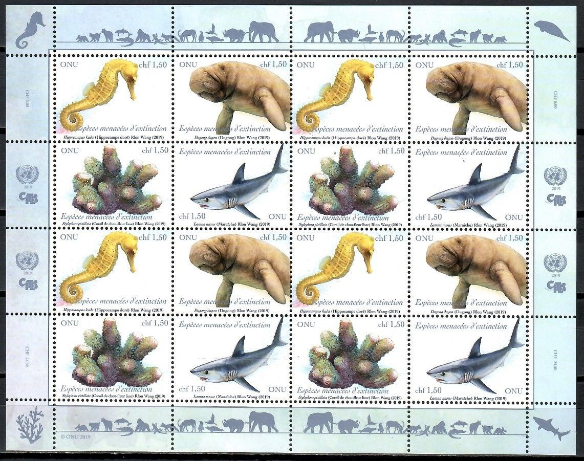 Znaczek Narody Zjednoczone Genewa 2019 Mi ark 1074-1077 Czyste **