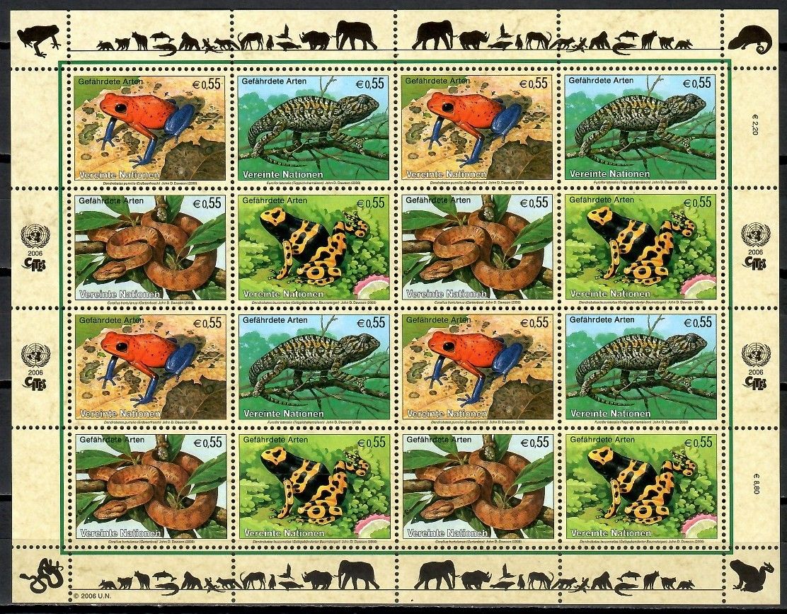 Znaczek Narody Zjednoczone Wiedeń 2006 Mi ark 461-464 Czyste **