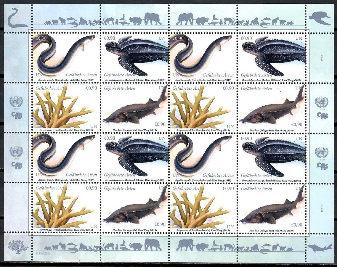Znaczek Narody Zjednoczone Wiedeń 2019 Mi ark 1051-1054 Czyste **