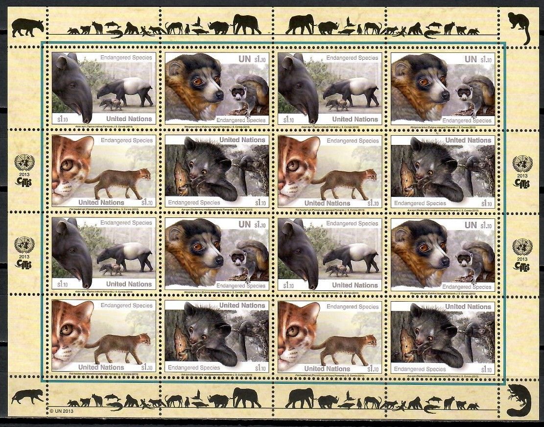 Znaczek Narody Zjednoczone Nowy Jork 2013 Mi ark 1375-1378 Czyste **