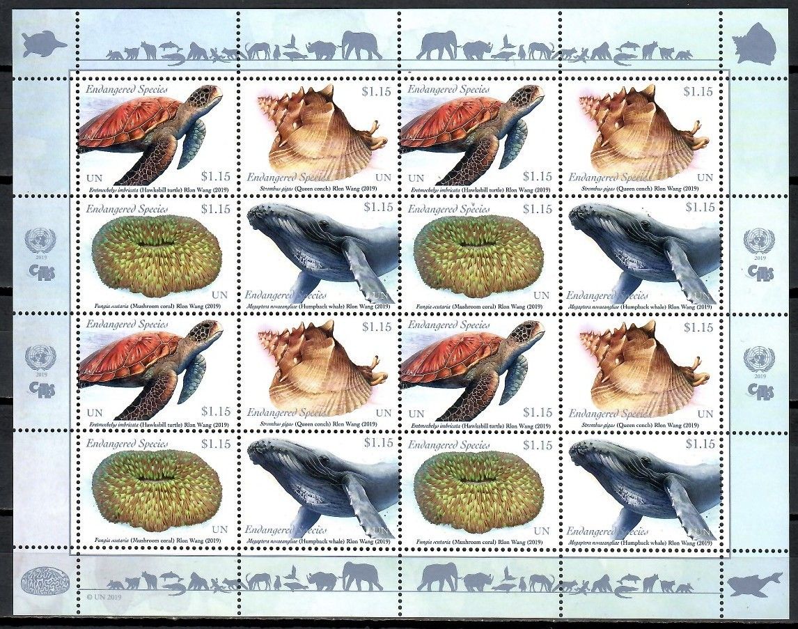 Znaczek Narody Zjednoczone Nowy Jork 2019 Mi ark 1706-1709 Czyste **