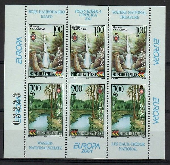 Znaczek Republika Serbska 2001 Mi h-blatt 3 Czyste **