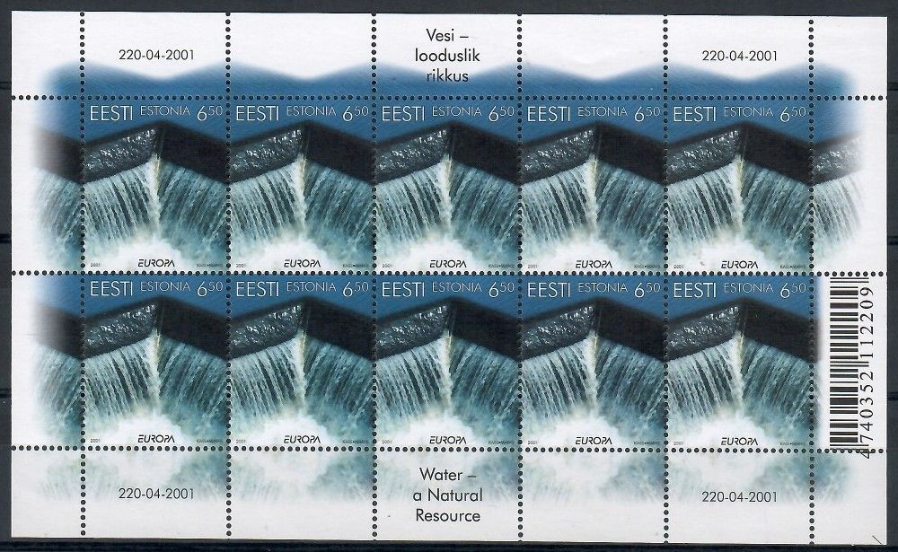 Znaczek Estonia 2001 Mi ark 399 Czyste **