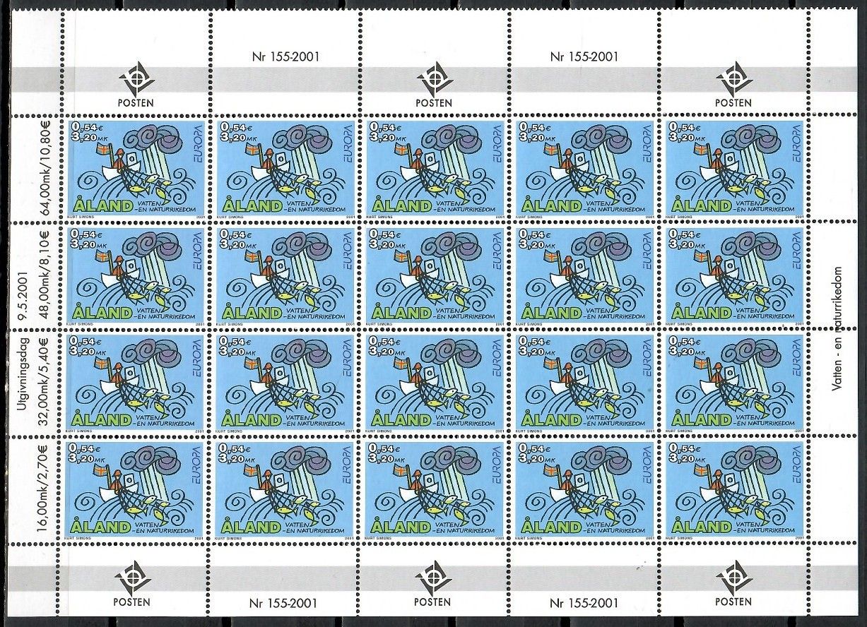 Znaczek Wyspy Alandzkie 2001 Mi zwg 191 Czyste **