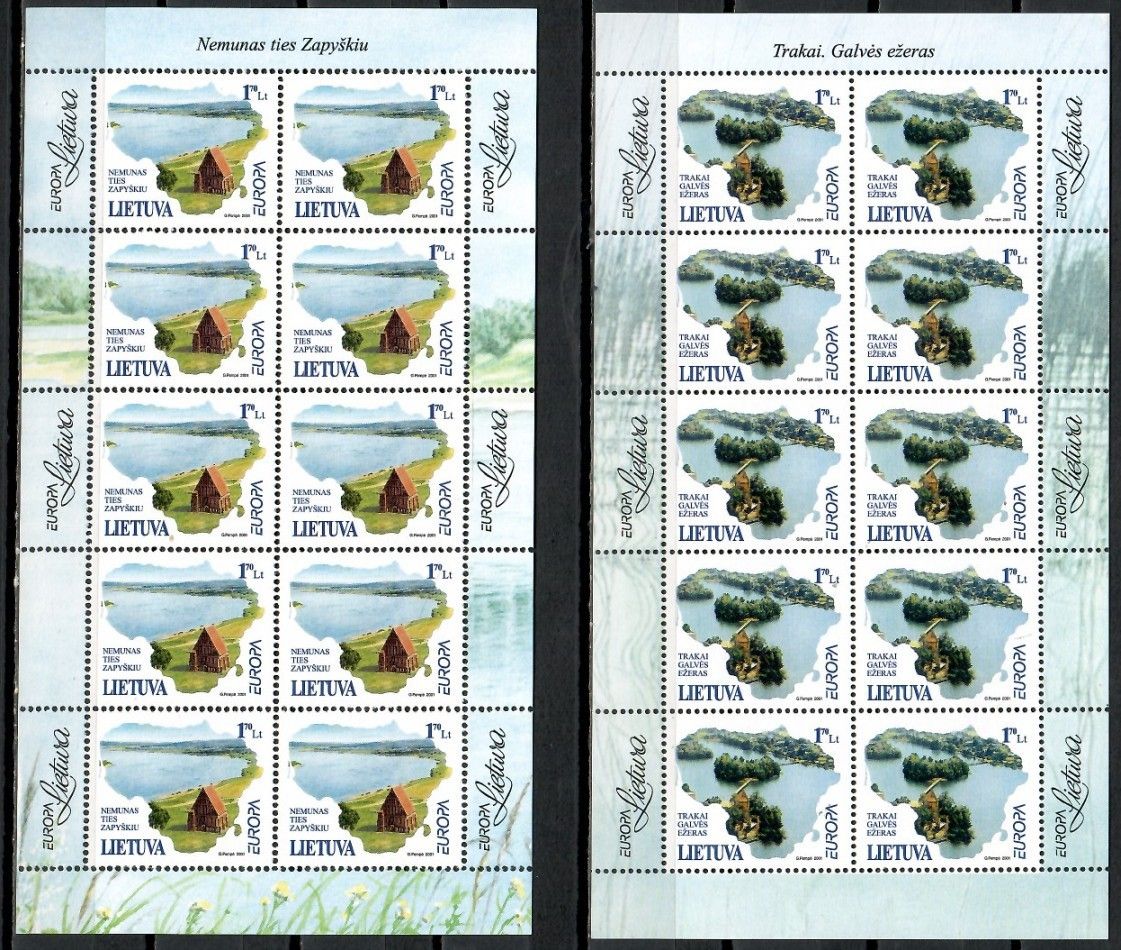 Znaczek Litwa 2001 Mi ark 756-757 Czyste **