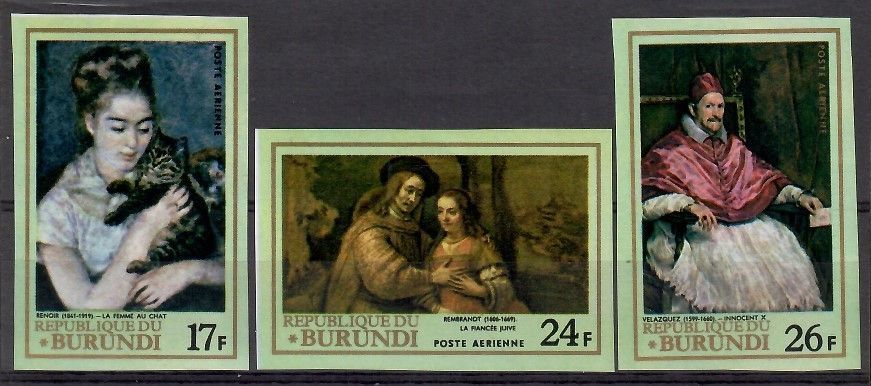 Znaczek Burundi 1968 Mi 398-400B Czyste **