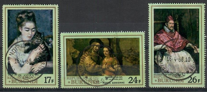 Znaczek Burundi 1968 Mi abo 398-400 Stemplowane