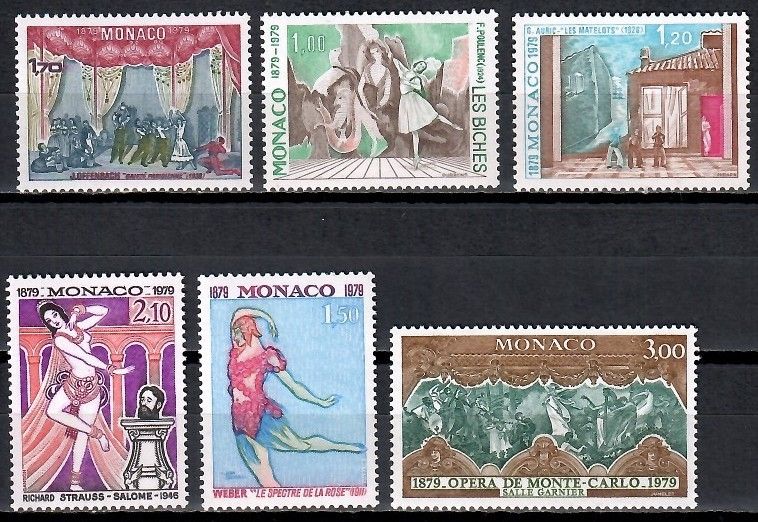 Znaczek Monako 1979 Mi 1384-1389 Czyste **