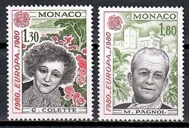 Znaczek Monako 1980 Mi 1421-1422 Czyste **