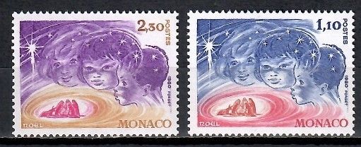 Znaczek Monako 1980 Mi 1445-1446 Czyste **