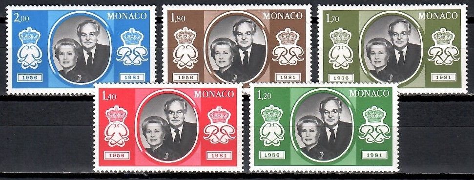 Znaczek Monako 1981 Mi 1465-1469 Czyste **