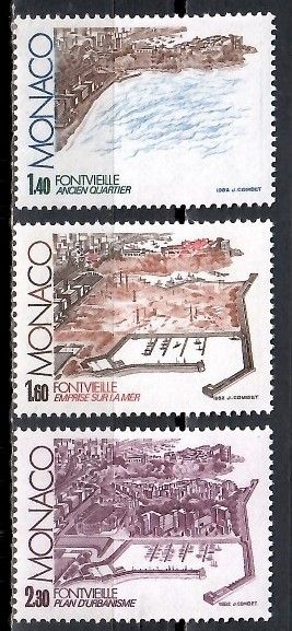 Znaczek Monako 1982 Mi 1528-1530 Czyste **