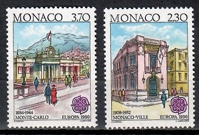 Znaczek Monako 1990 Mi 1961-1962 Czyste **